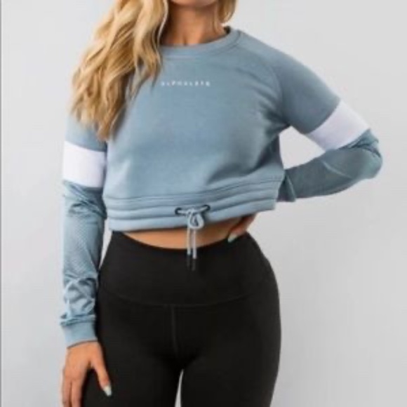 Alphalete Tops - Alphalete Banded Crop Sweater XS